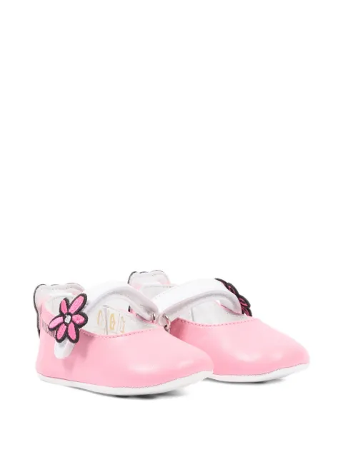 Moschino Kids zapatos primeros pasos con aplique floral