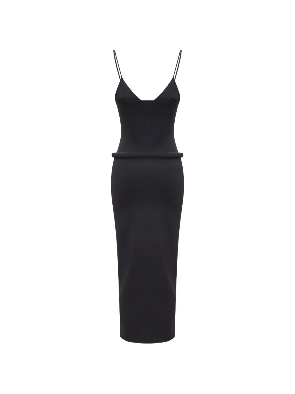 OCCLEUS Bailey midi-jurk met V-hals Zwart