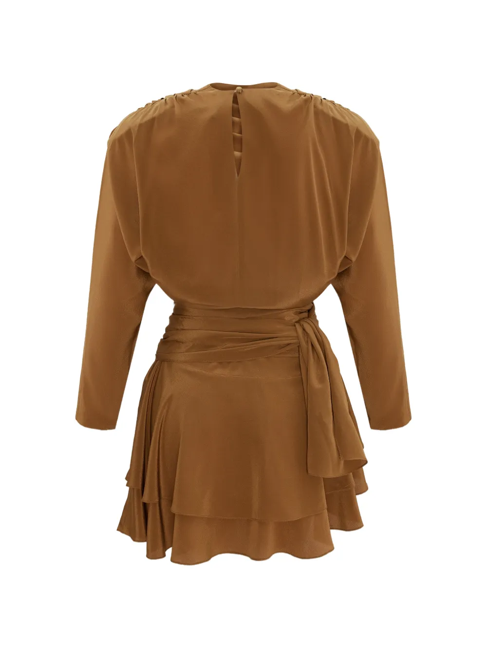 OCCLEUS Janis gedrapeerde mini-jurk Bruin