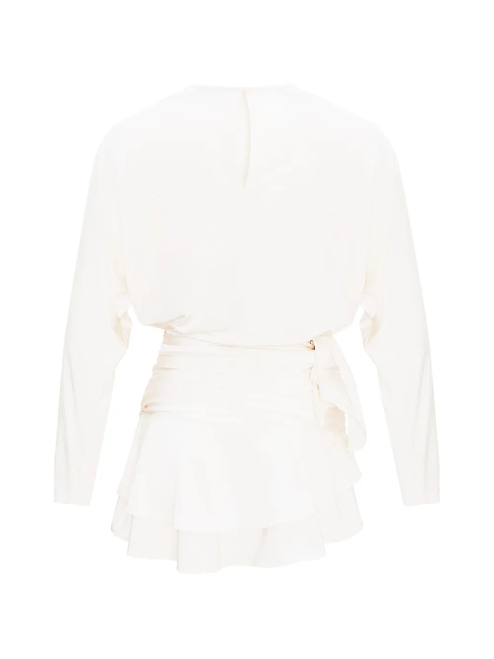 OCCLEUS Janis mini-jurk met ruches Beige