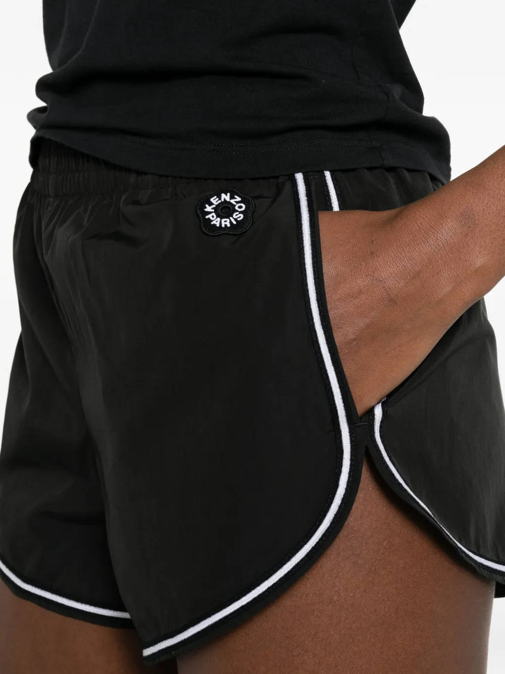 Kenzo Shorts met logo Zwart