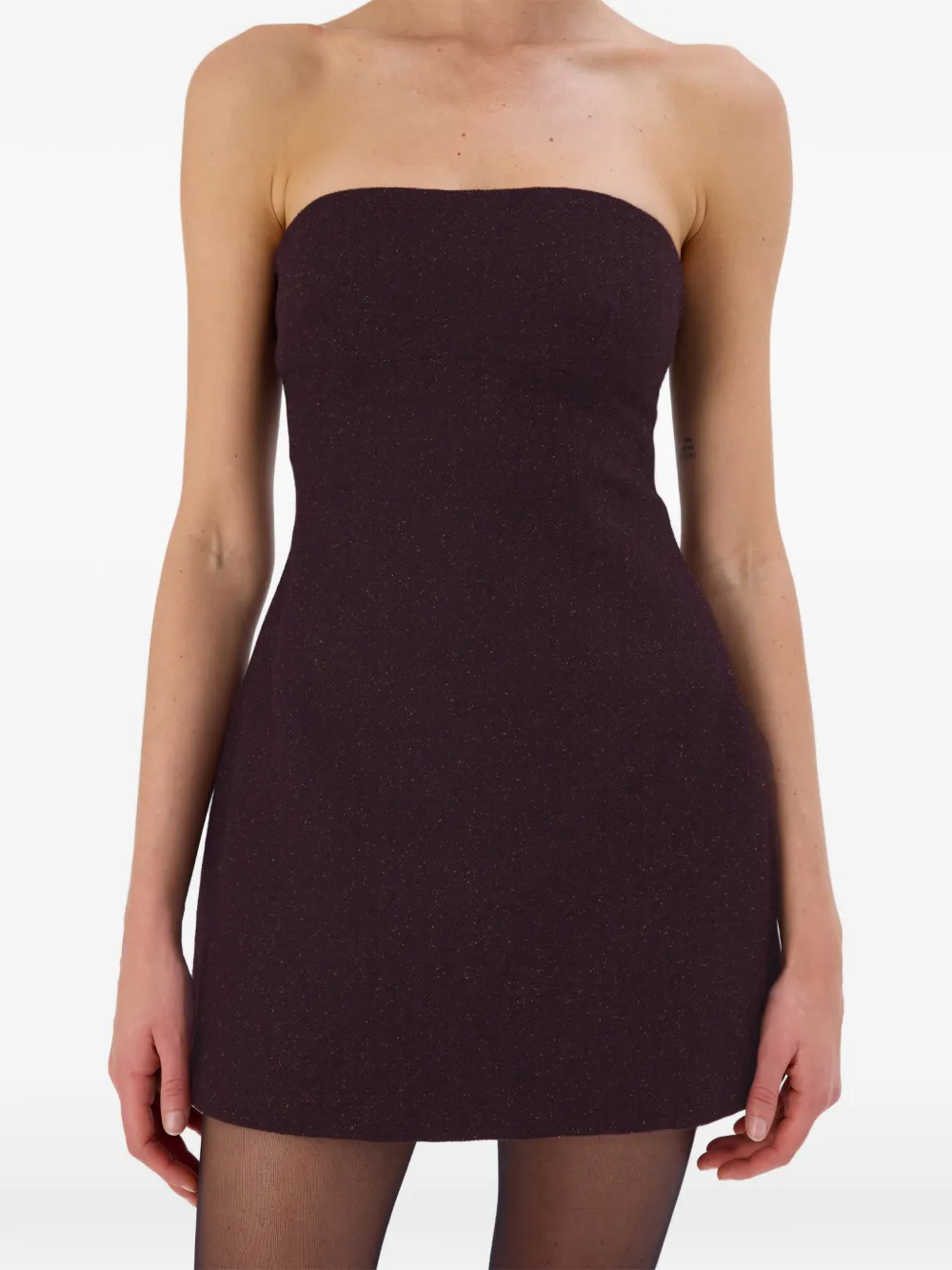 OCCLEUS Liv strapless mini-jurk Paars