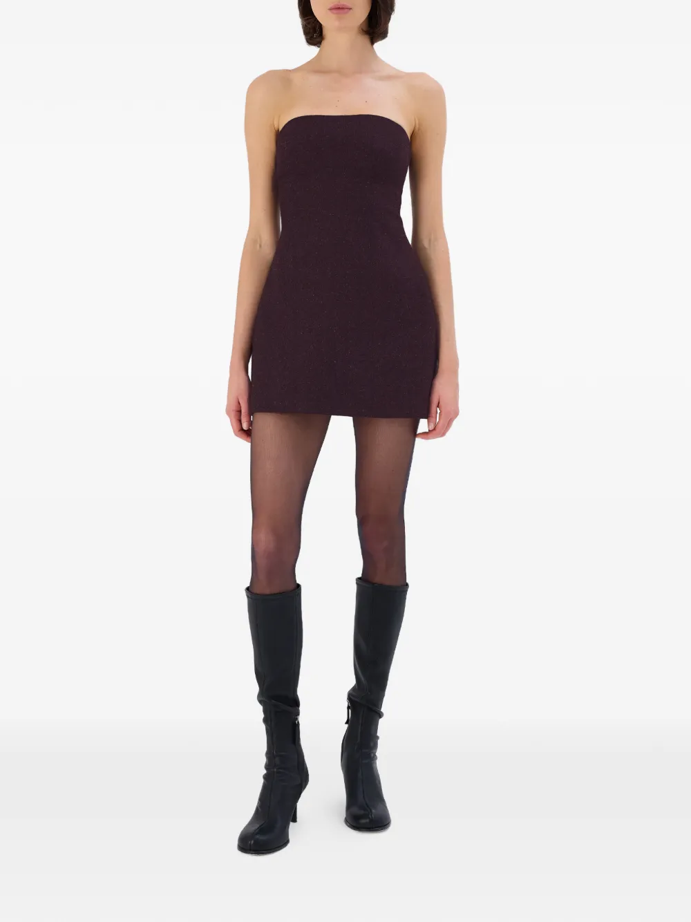 OCCLEUS Liv strapless mini-jurk Paars