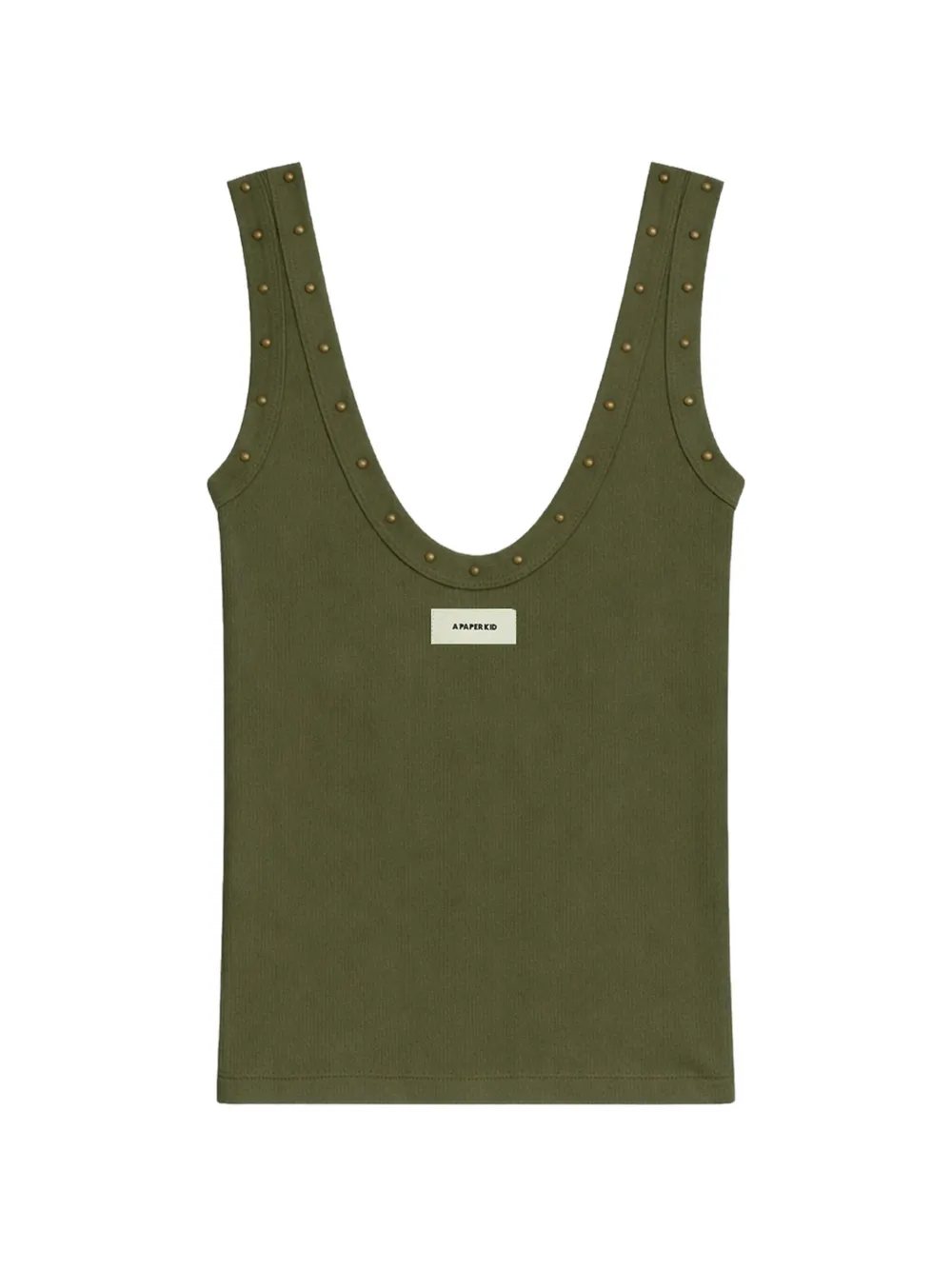  A Paper Kid Studded Tank Top - Green 