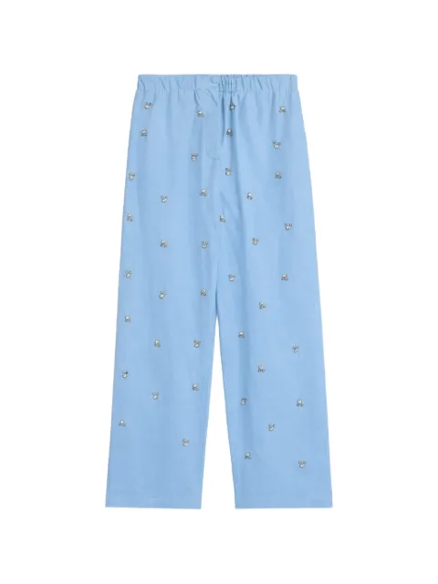 A Paper Kid embellished popeline trousers