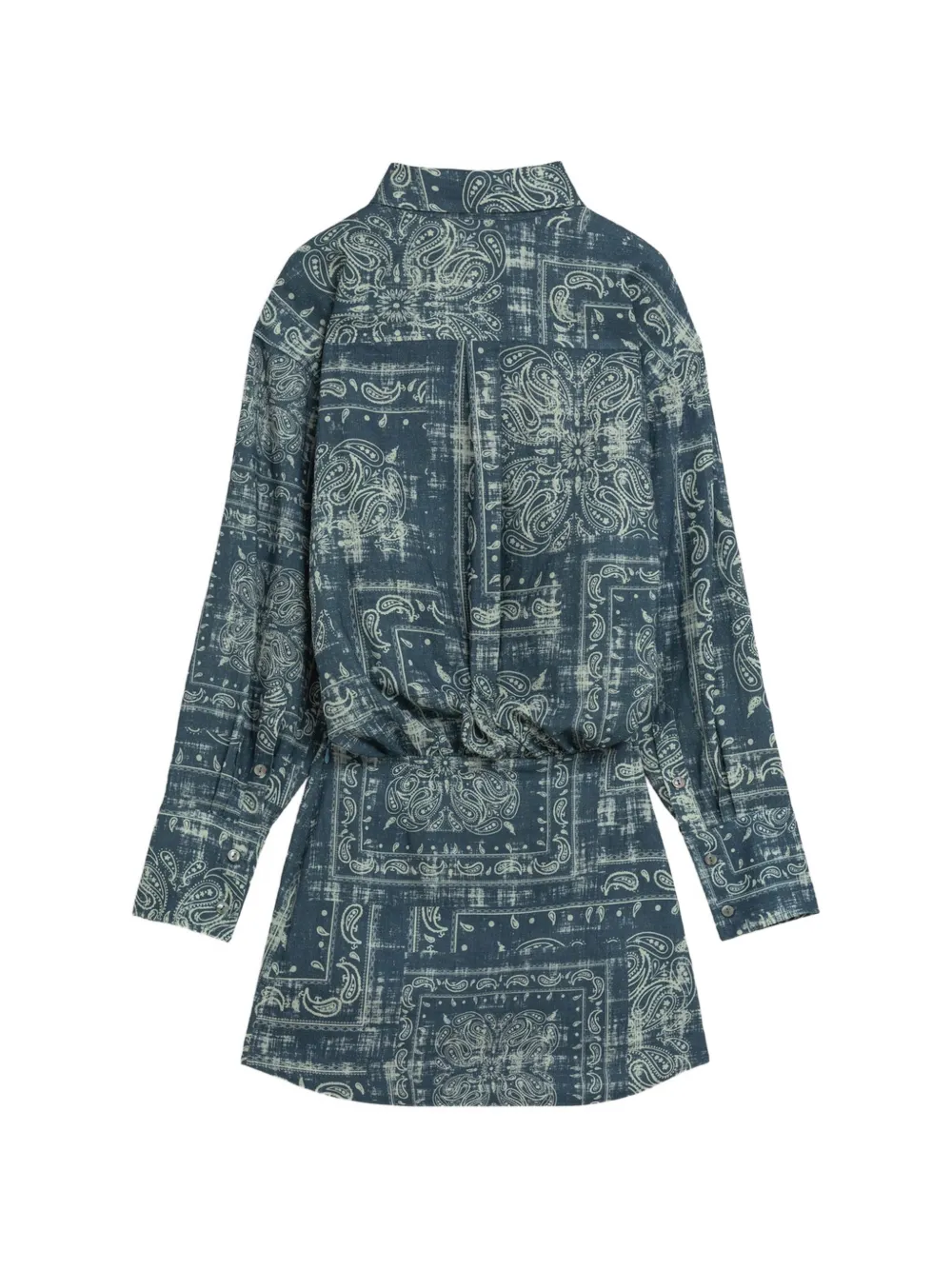 A Paper Kid Gesmockte jurk Blauw