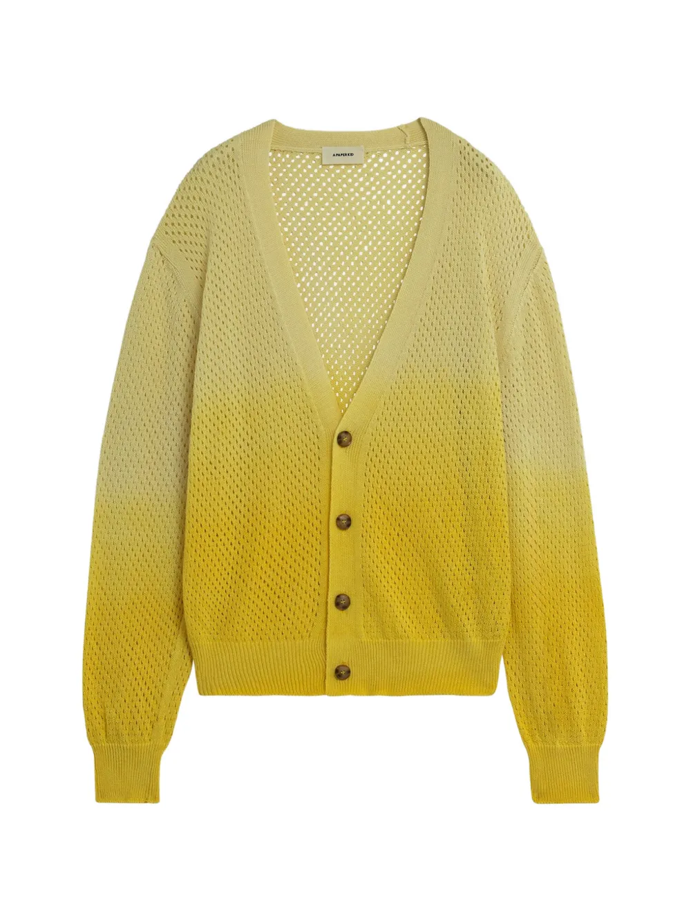 A Paper Kid 오픈워크 가디건 | 옐로 | Image 1