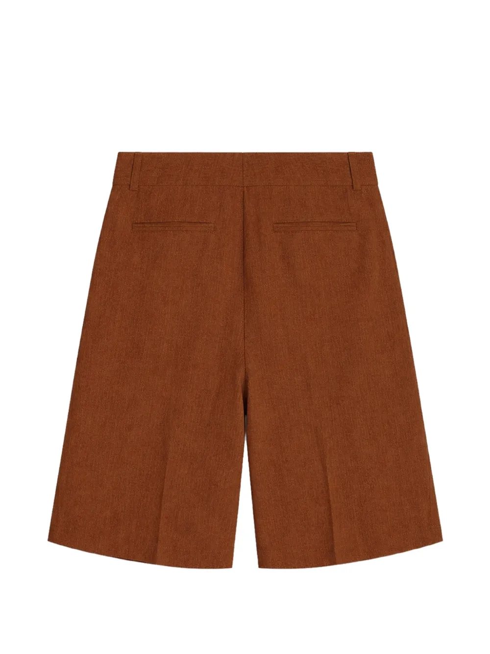  A Paper Kid Pleated Linen Shorts - Brown 