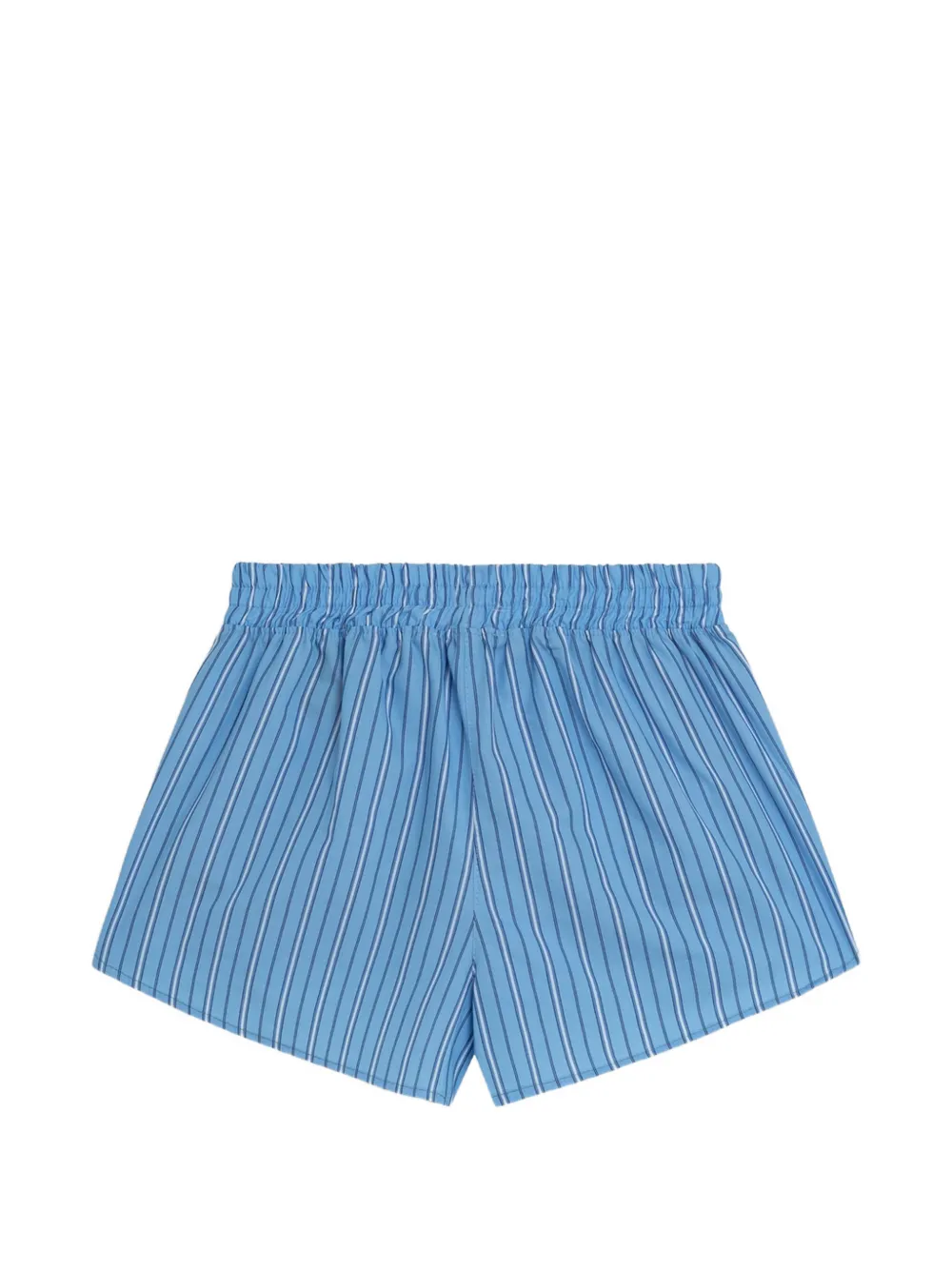  A Paper Kid Striped Cotton Shorts - Blue 