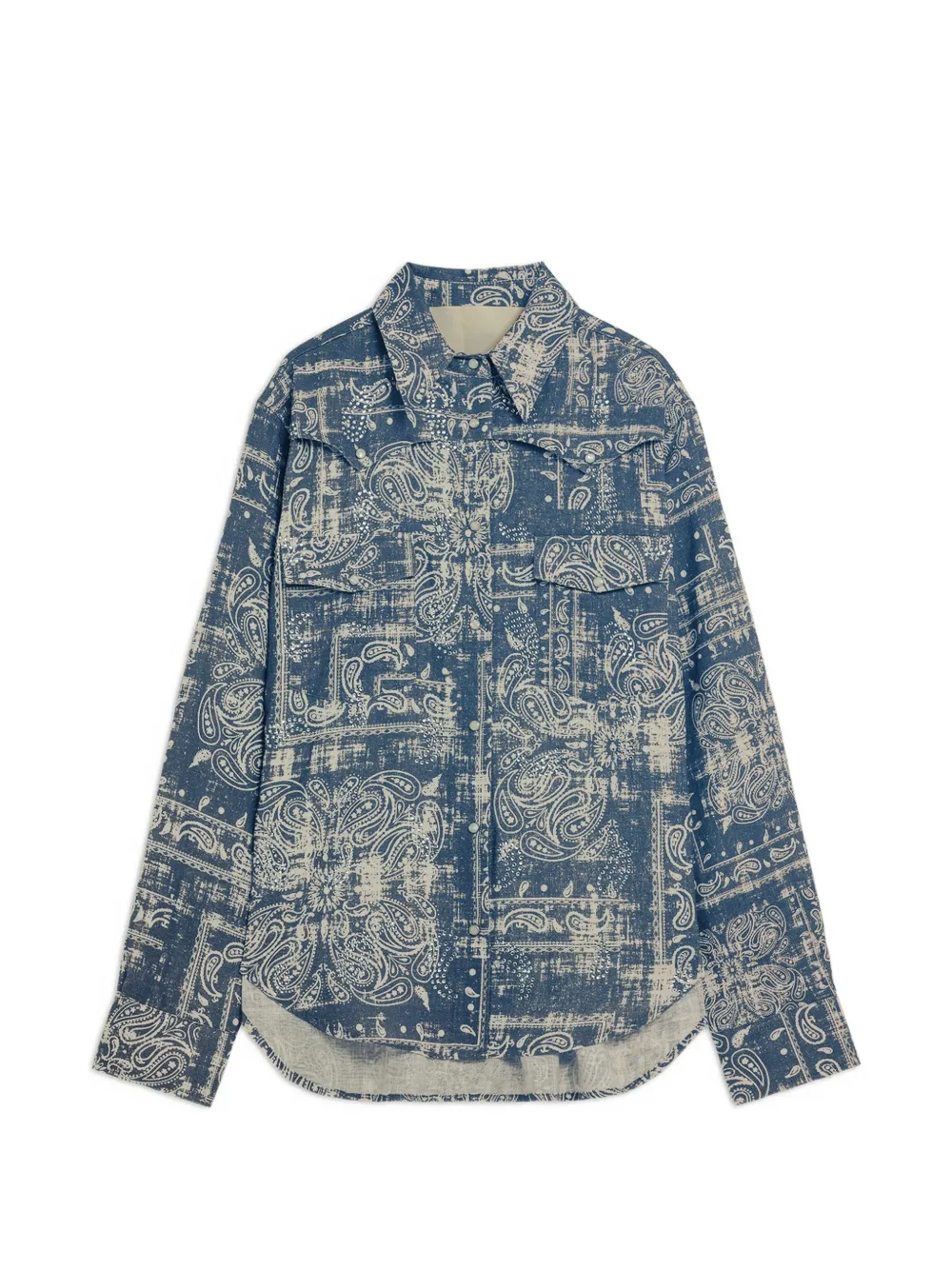 A Paper Kid buttoned paisley-print shirt - Blu