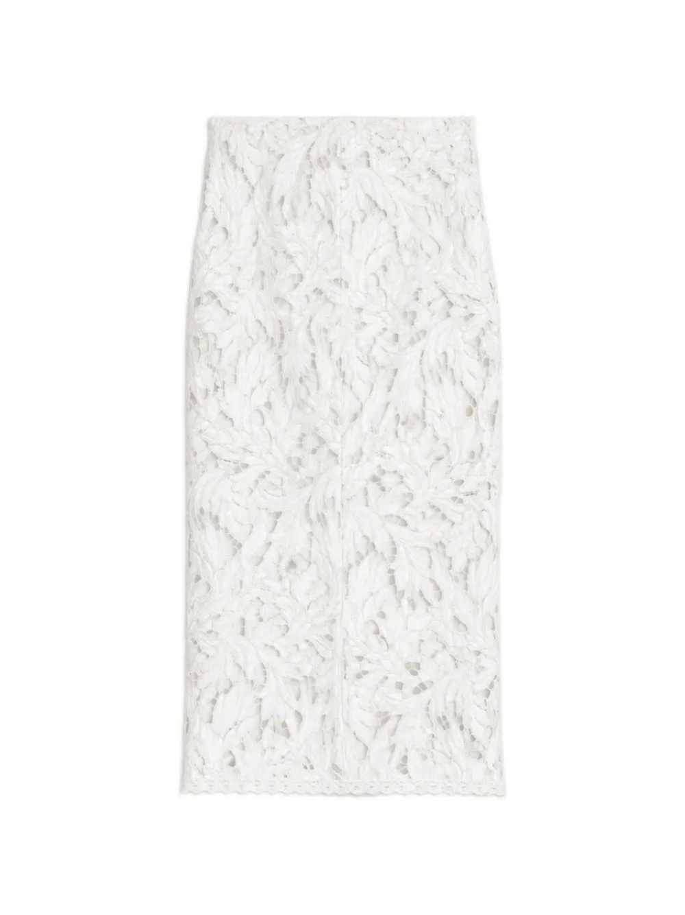  A Paper Kid Lace Midi Skirt - White 