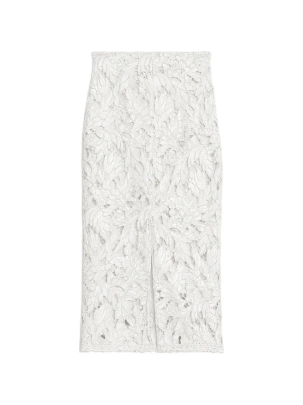 A Paper Kid lace midi skirt - Bianco