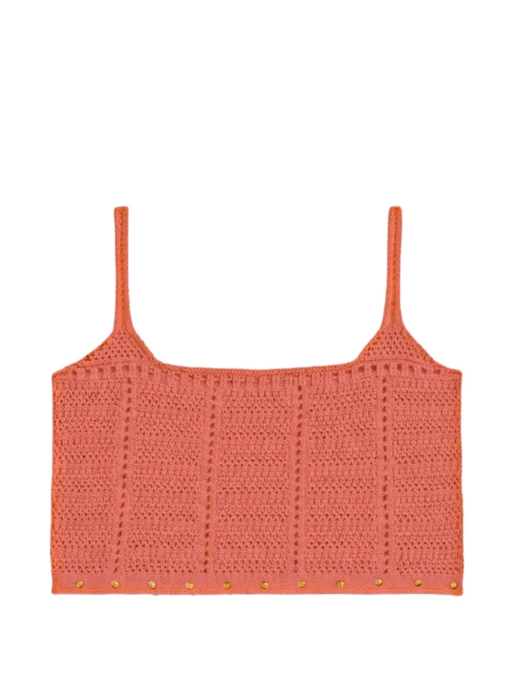A Paper Kid knitted embellished top - Arancione