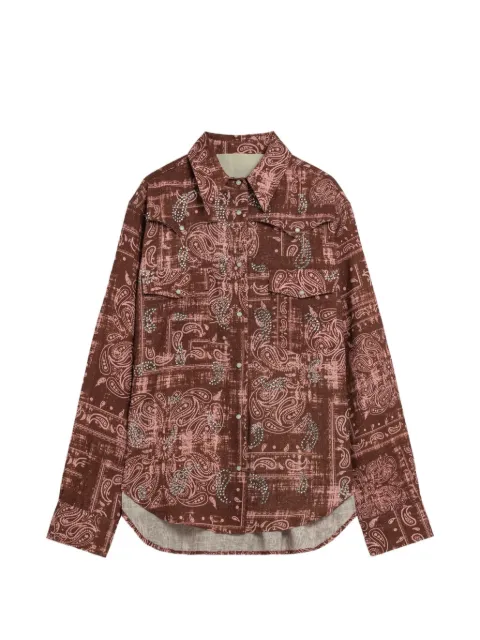 A Paper Kid Popeline buttoned paisley shirt