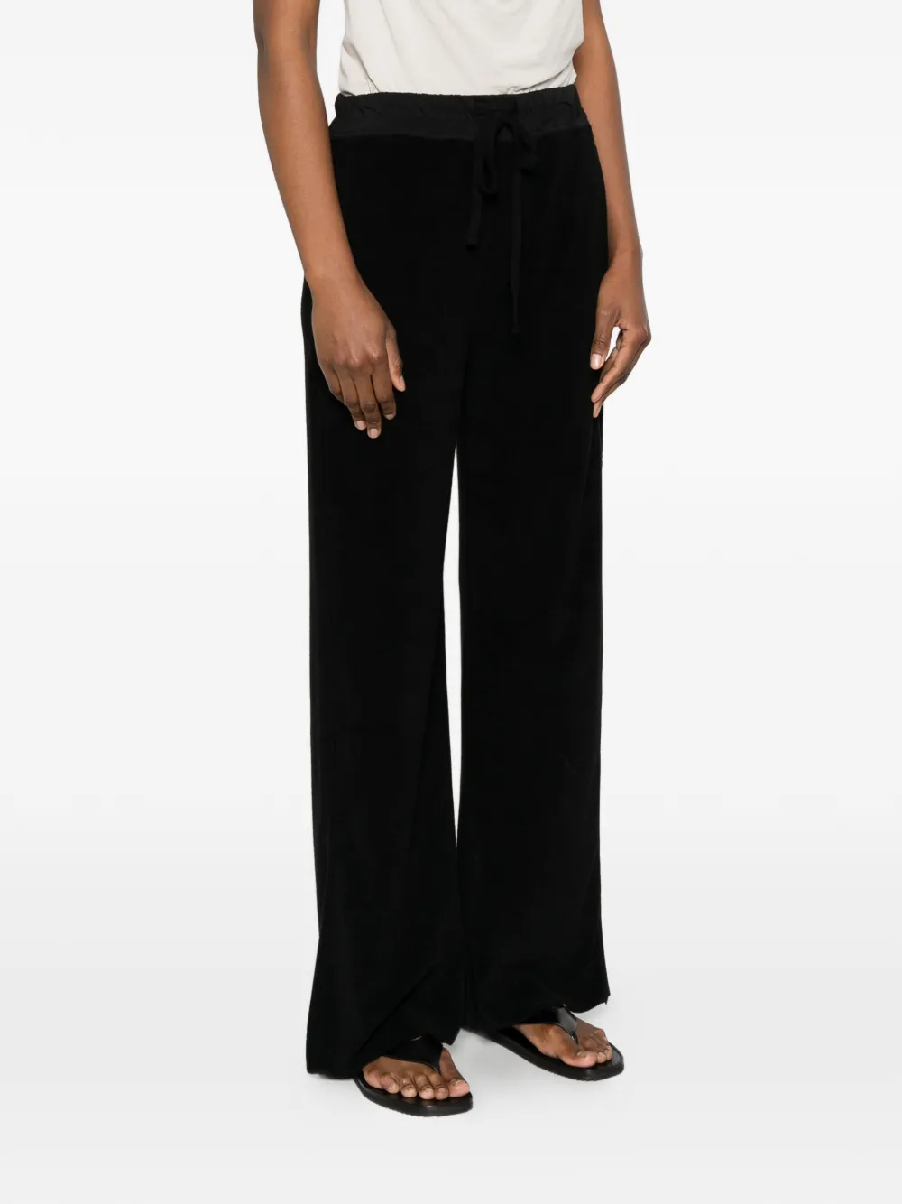  Thom Krom Drawstring-waist Trousers - Black 