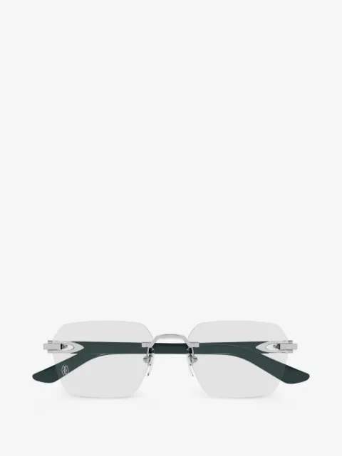 Cartier Eyewear rimless geometric glasses