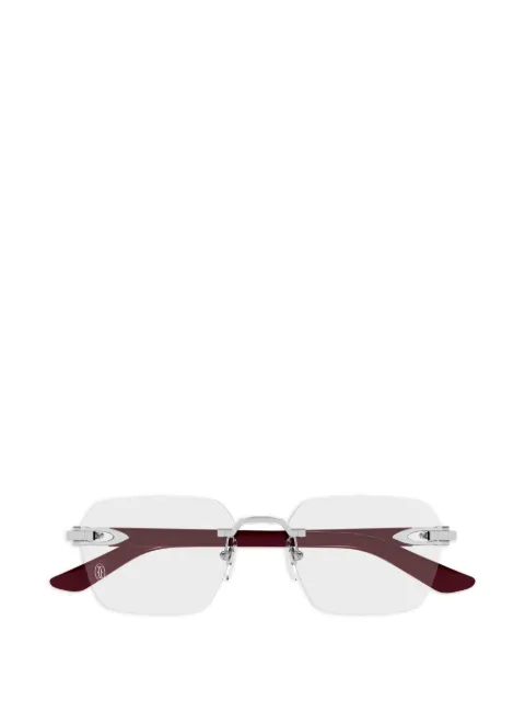 Cartier Eyewear geometric rimless glasses