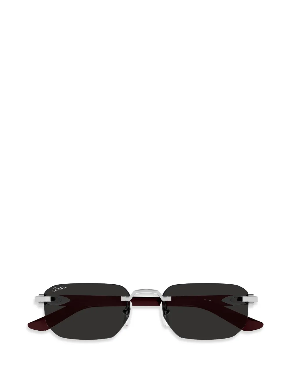 Cartier Eyewear rimless geometric sunglasses - Silber