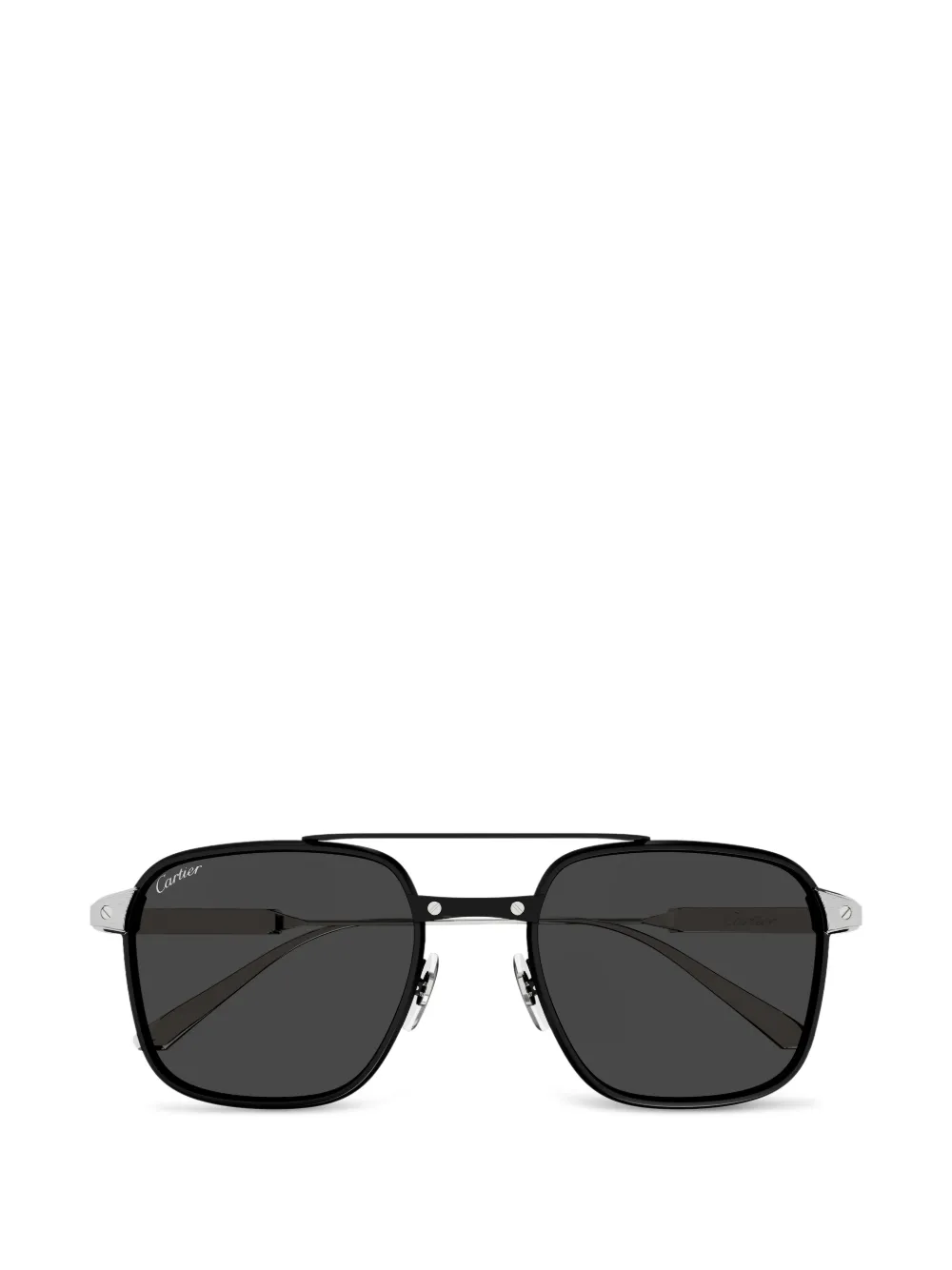 Cartier Eyewear browline sunglasses - Schwarz