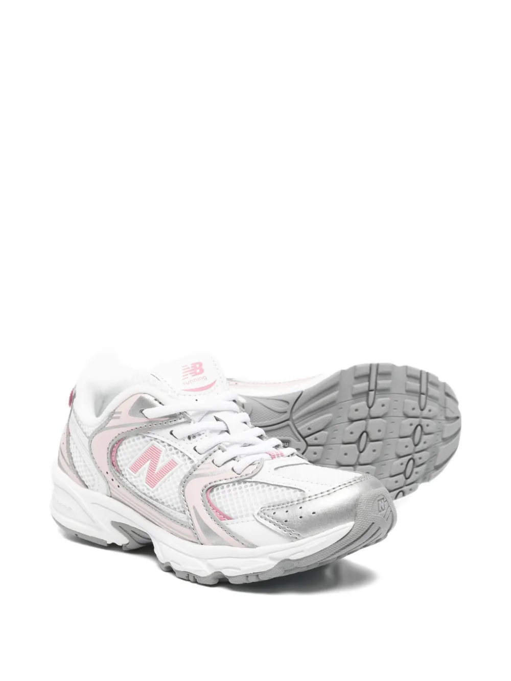 New Balance Kids 530 logo-patch sneakers Wit