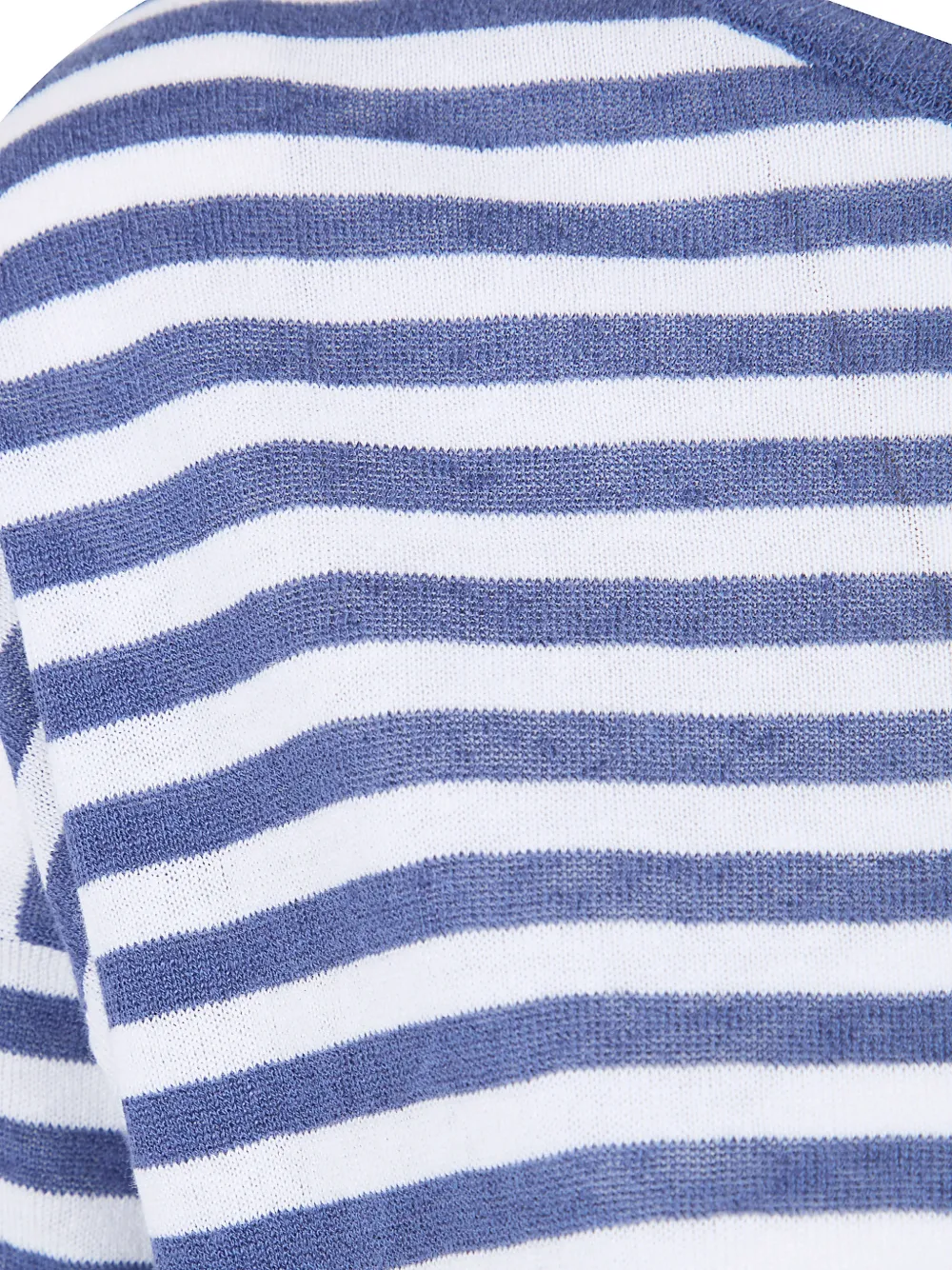 Base Striped-pattern Sweater - Blue 