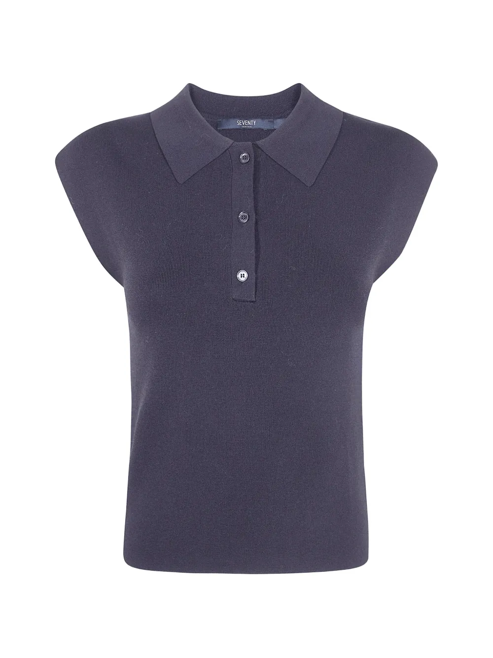 Seventy buttoned polo top - Blu