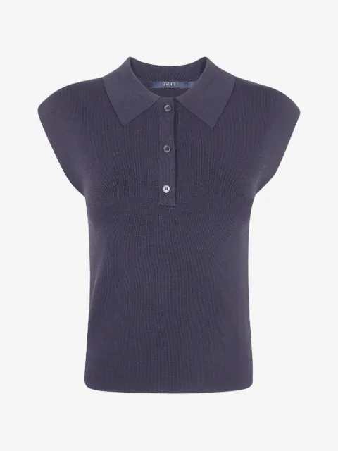 Seventy buttoned polo top