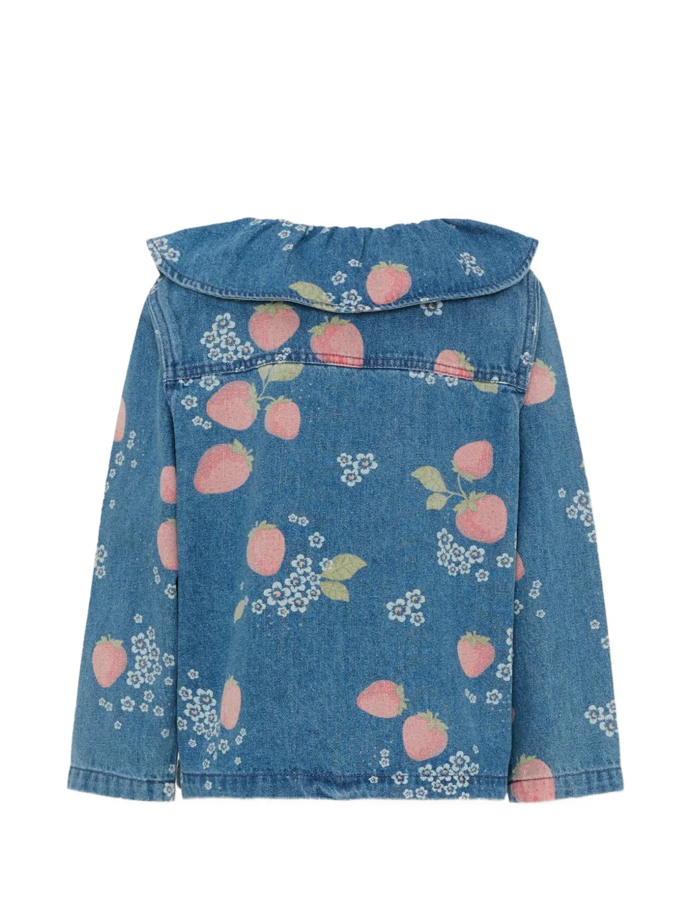 Strawberry Print Collared Jacket