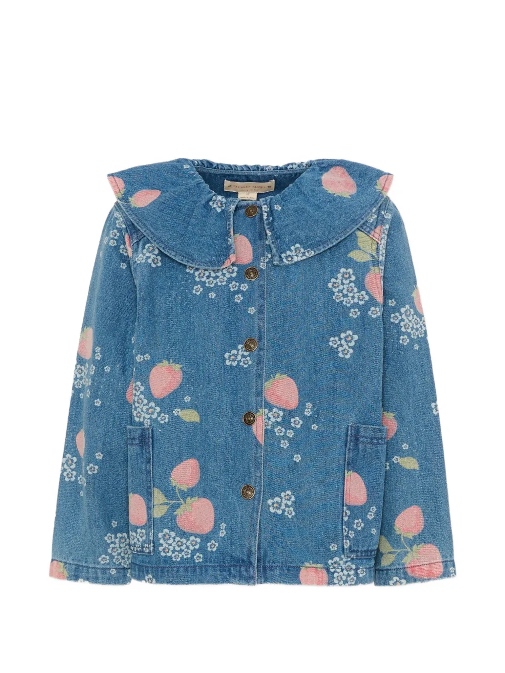 Konges Sløjd strawberry print collared jacket - Blu