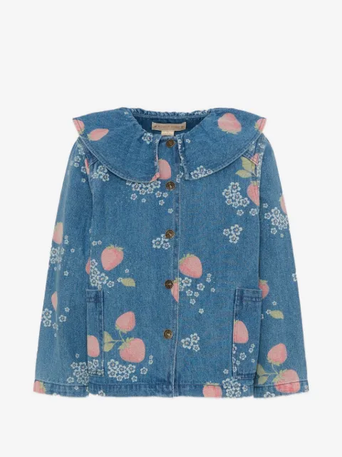 Konges Sløjd strawberry print collared jacket