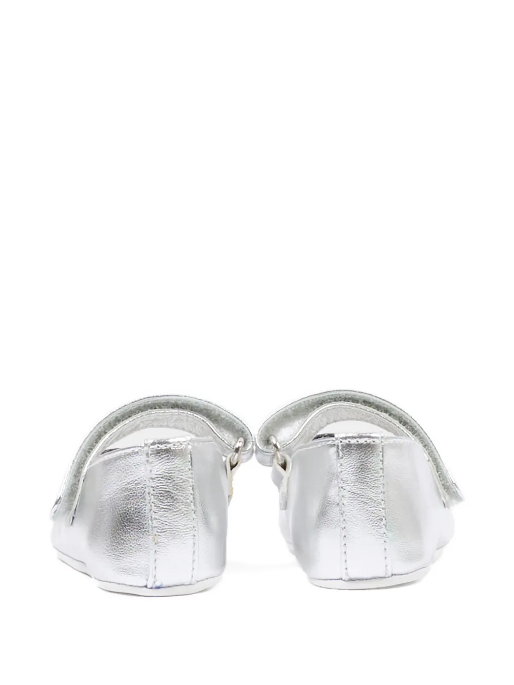 Moschino Kids Ballerina's met Teddy-bandje Zilver