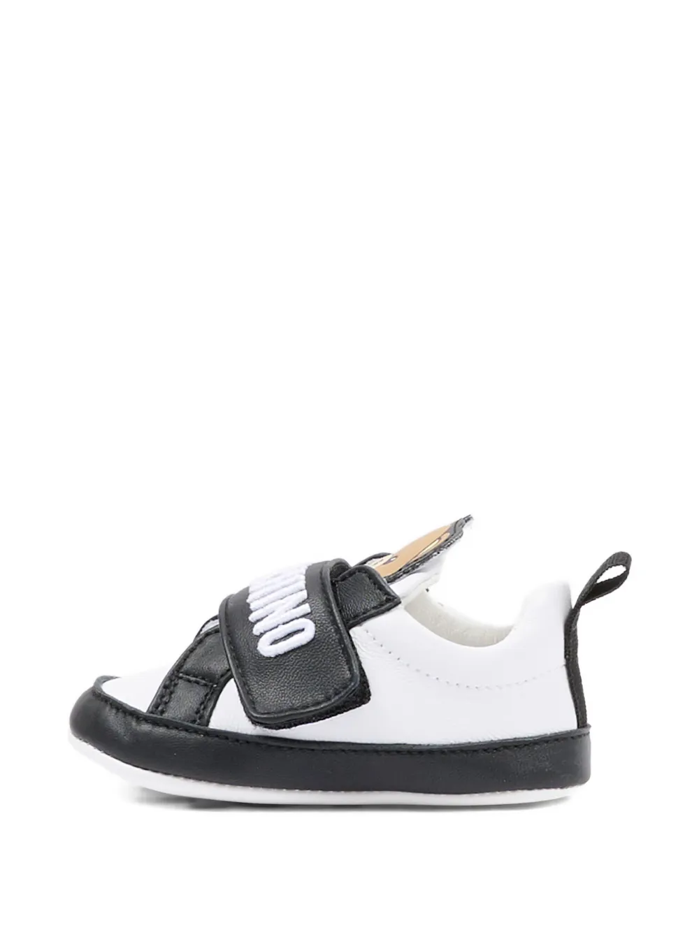 Moschino Kids Teddy-appliqué pre-walkers Wit