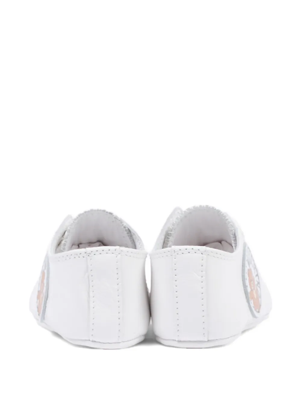 Moschino Kids logo-appliqué pre-walkers Wit