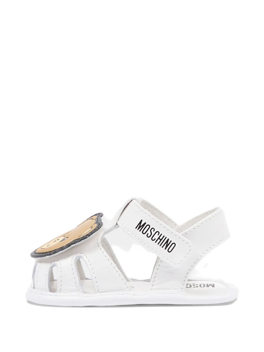 Moschino Kids Sandalen met teddybeer-applicatie Wit