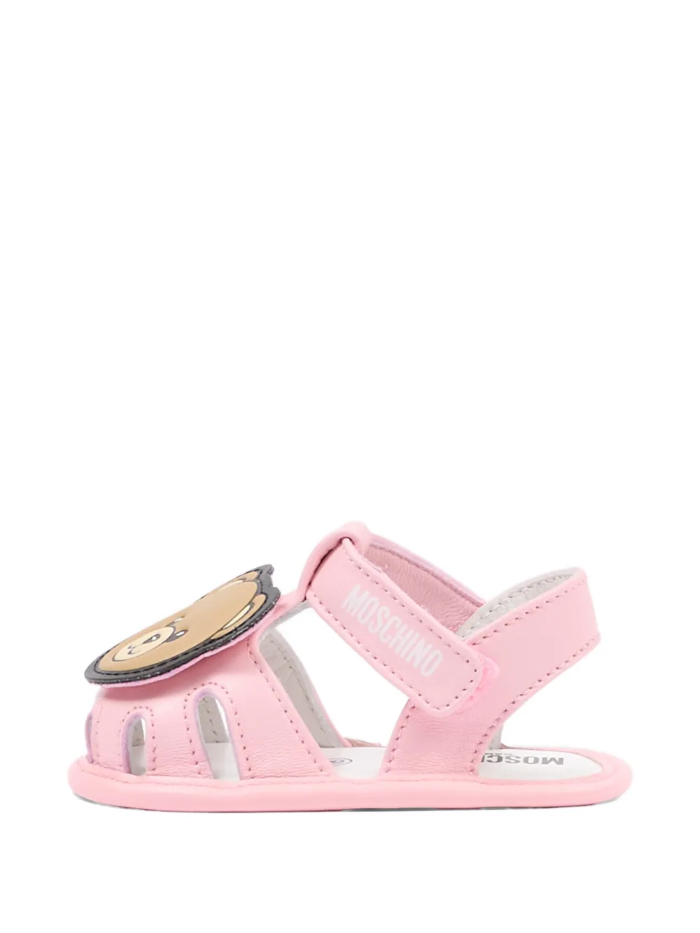Moschino Kids logo-appliqué sandals Roze