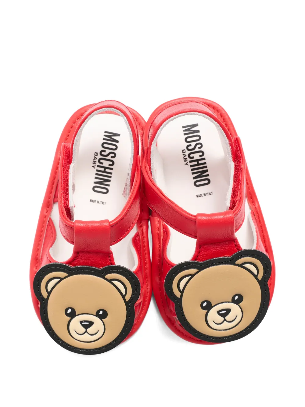 Moschino Kids Bear-applique sandals Rood