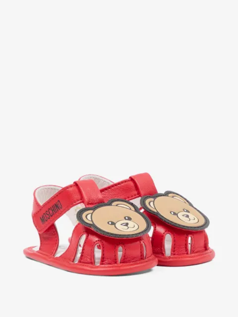 Moschino Kids sandalias con aplique Bear