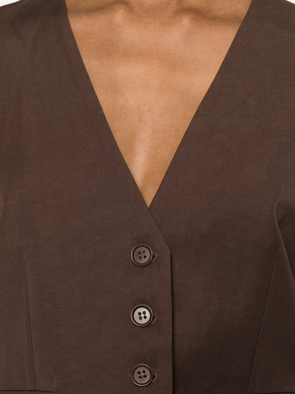 Button V-Neck Gilet