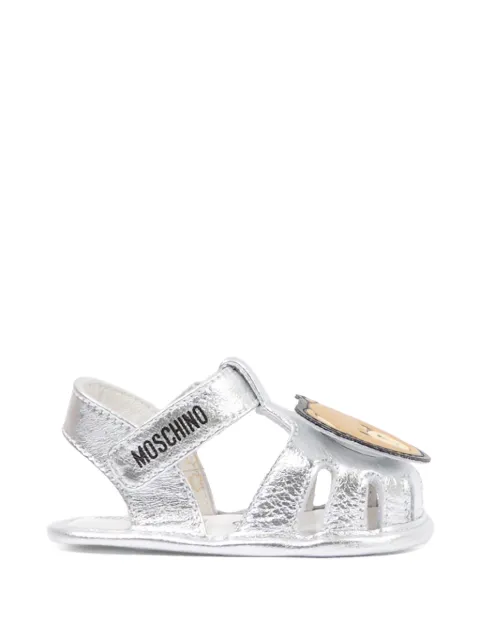Moschino Kids sandalias con aplique de oso
