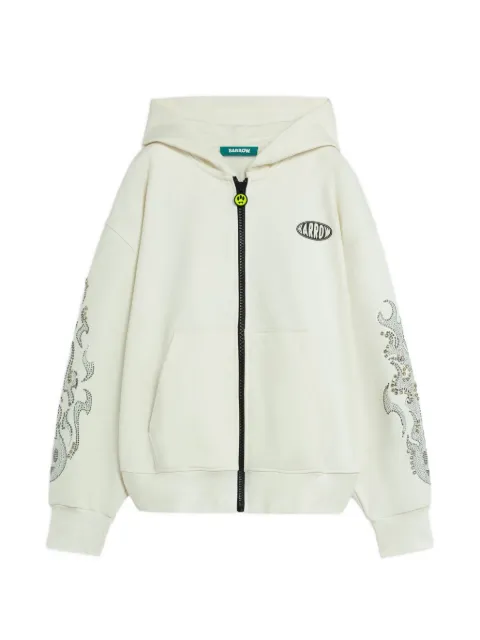 BARROW zip embellished hoodie