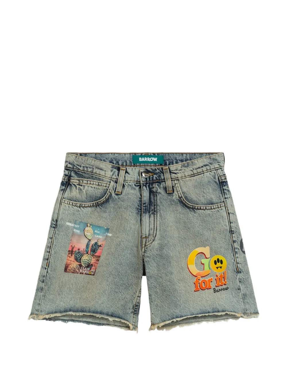 BARROW Shorts con stampa - Blu
