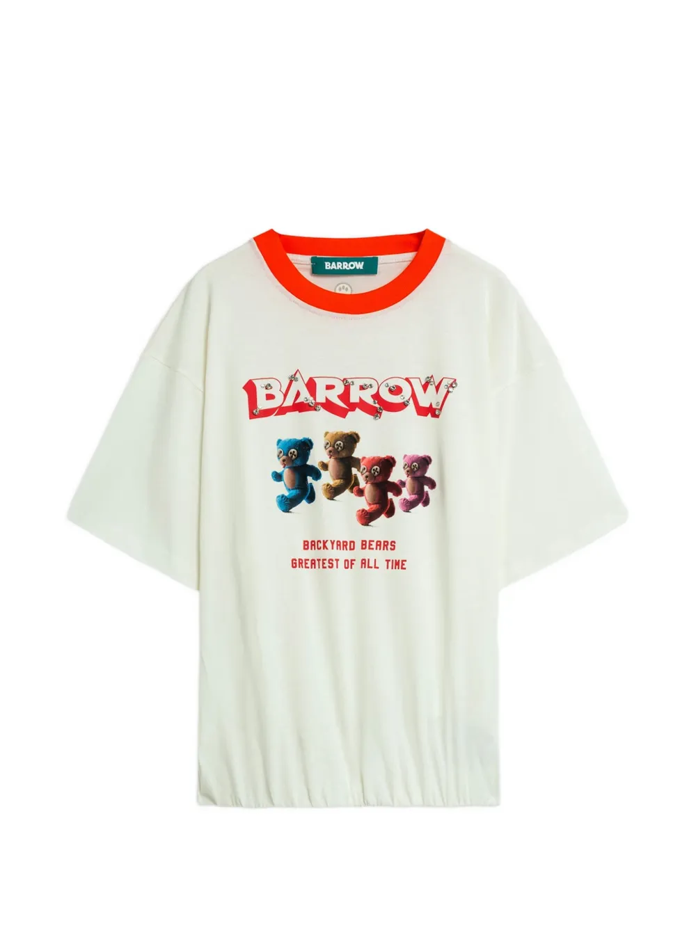 BARROW T-shirt girocollo con grafica - Bianco