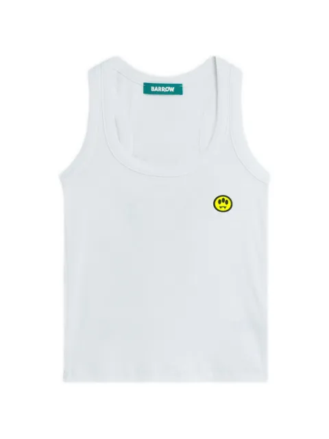BARROW smiley ribbed tank top