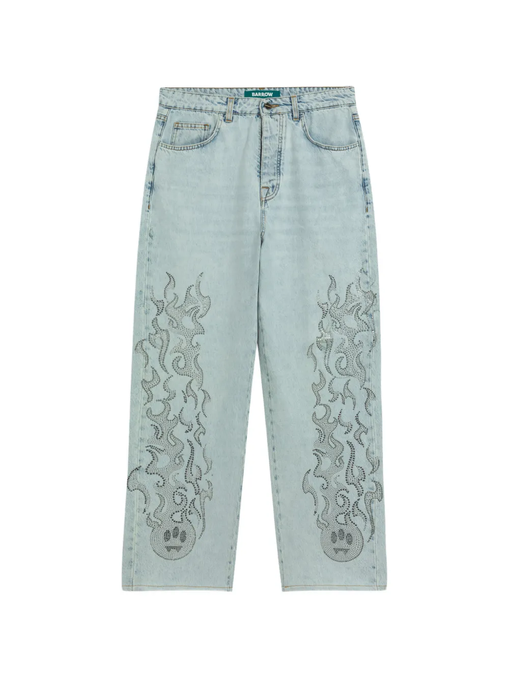BARROW Jeans con strass - Blu