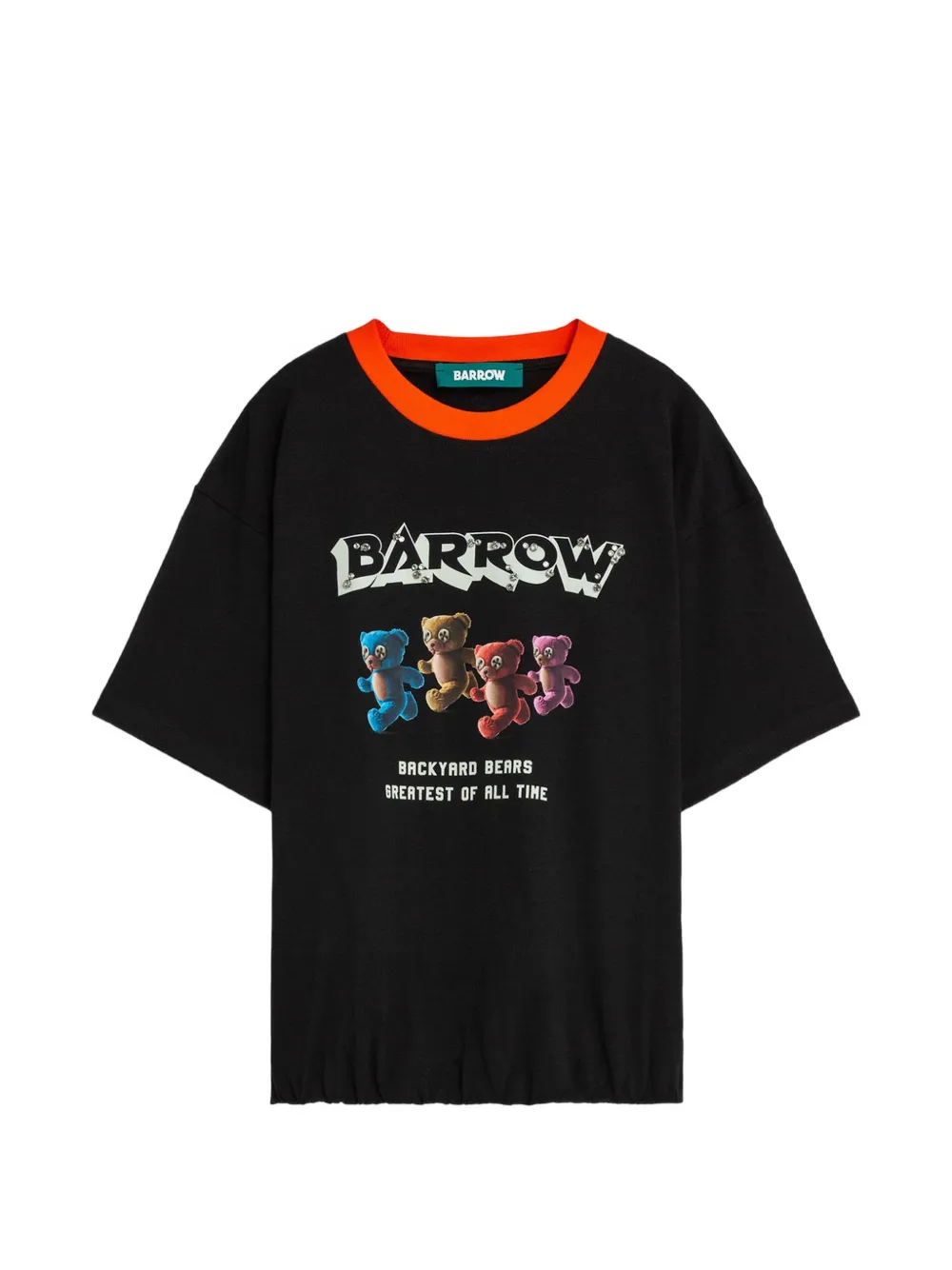 BARROW T-shirt girocollo con grafica - Nero