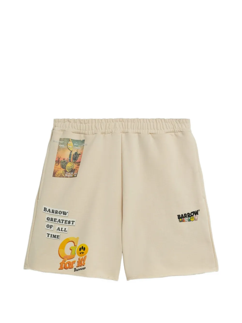 BARROW Shorts con stampa grafica - Toni neutri