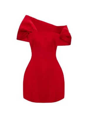 farm rio orange one shoulder mini dress Farm Rio One-Shoulder Mini Dress