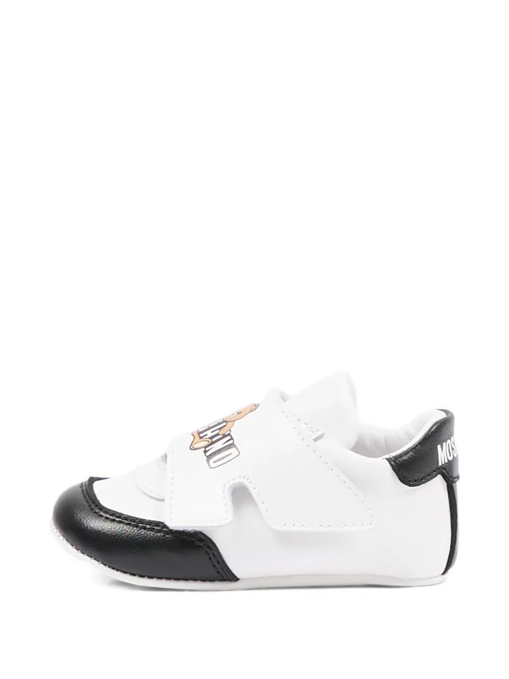 Moschino Kids logo-print pre-walkers Wit