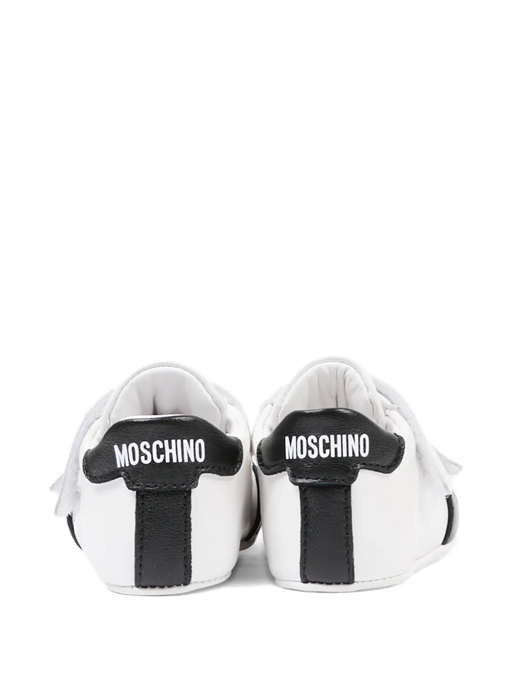 Moschino Kids logo-print pre-walkers Wit