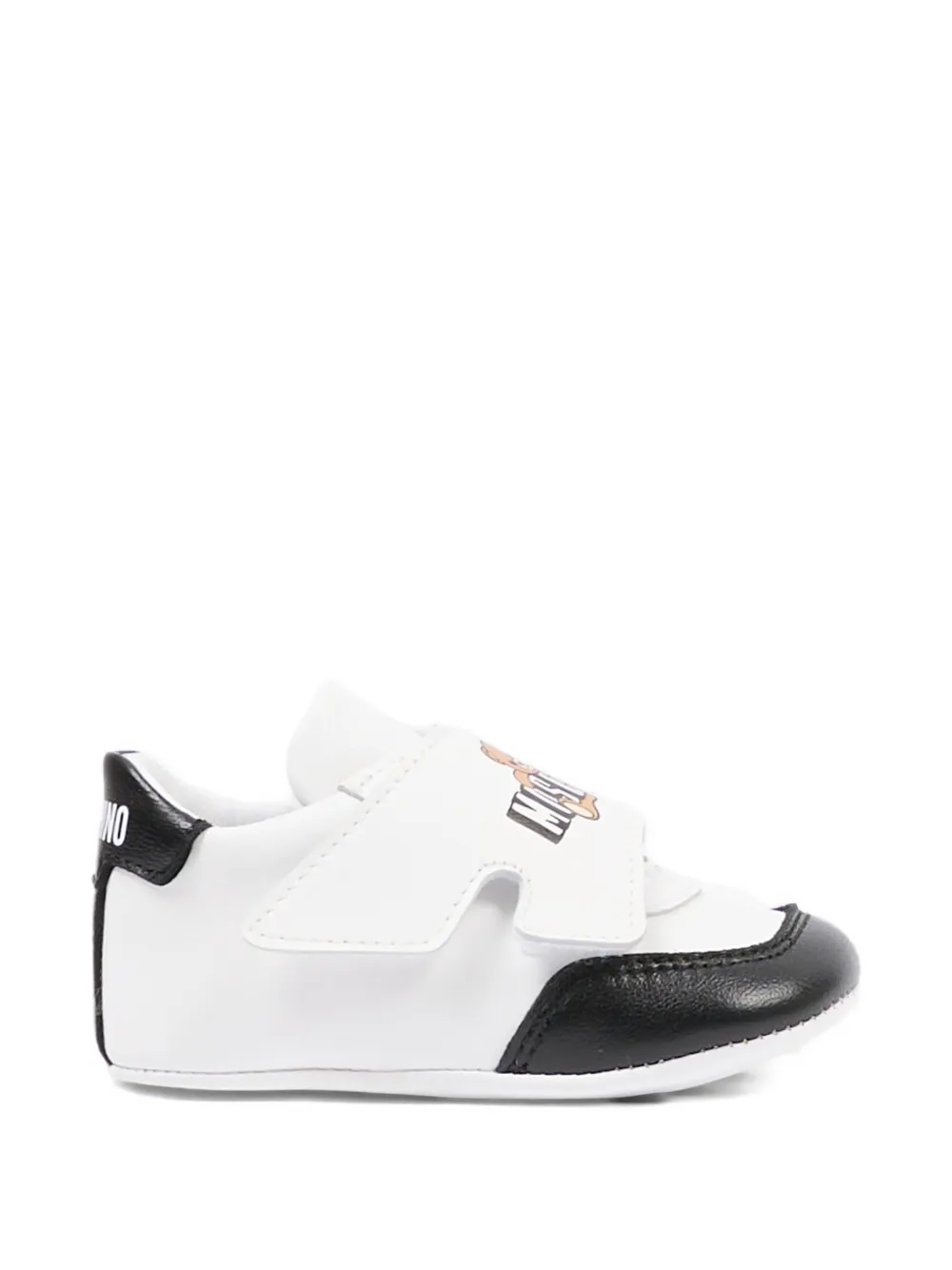 Moschino Kids logo-print pre-walkers Wit